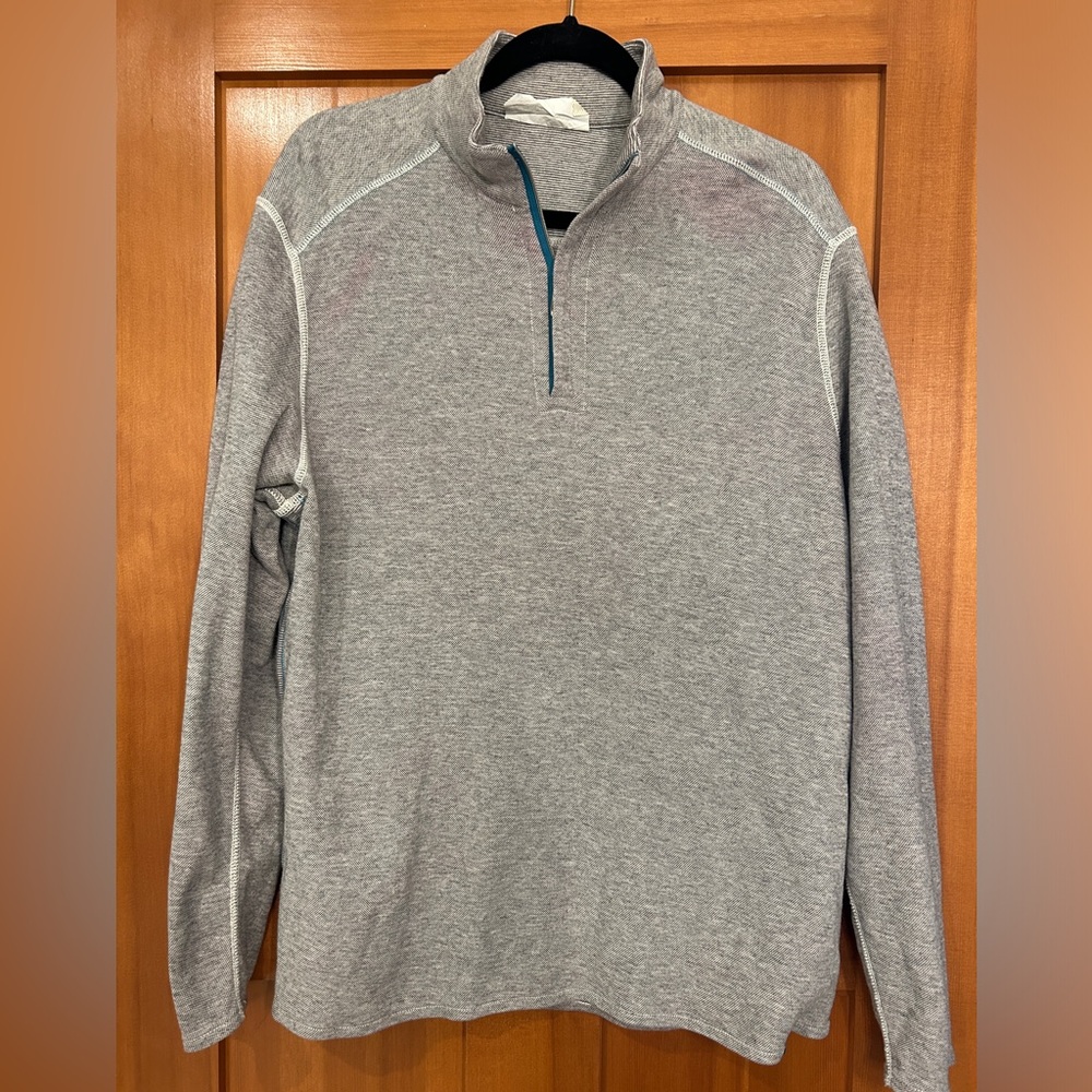 Men’s Grey Tommy Bahama 1/4 zip pullover
